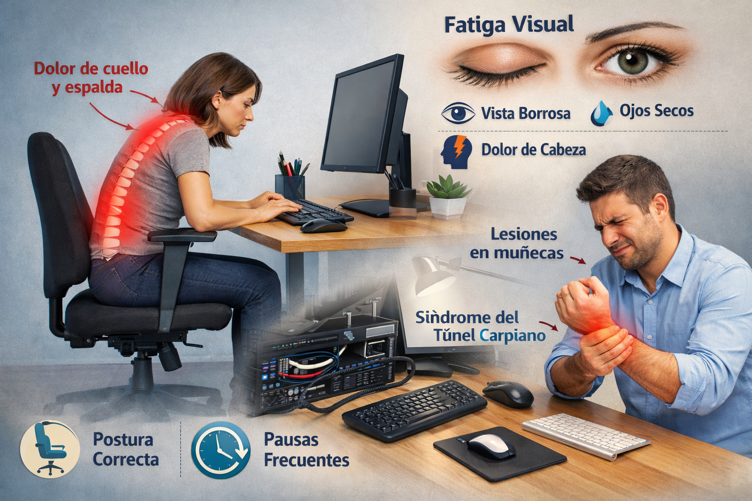 Riesgos ergonómicos en el uso del ordenador